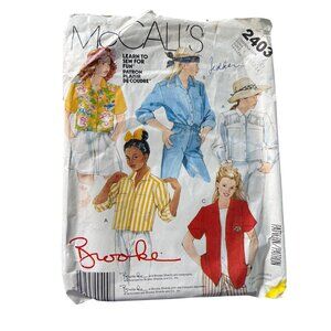 80s McCalls 2403 Sewing Pattern Sizes 10-12-14 Girls Shirts Vintage 1986 CUT
